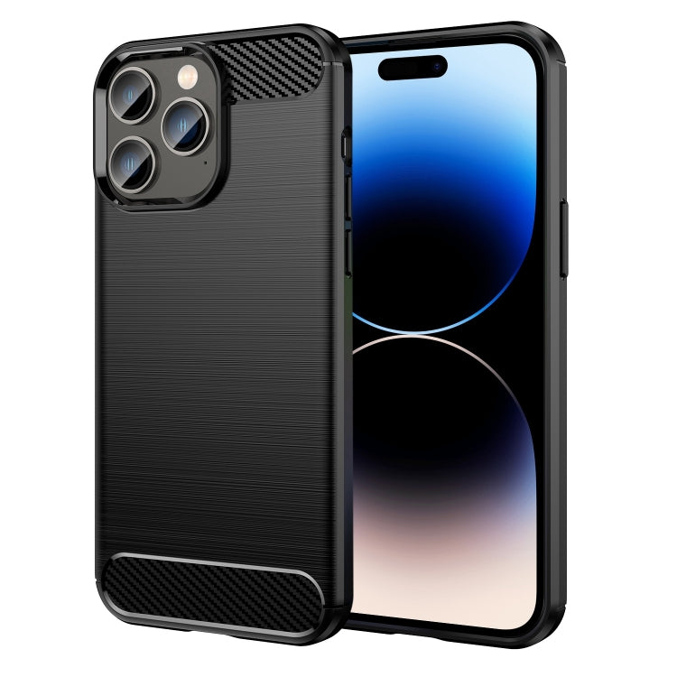 Brushed Texture Carbon Fiber TPU Phone Case