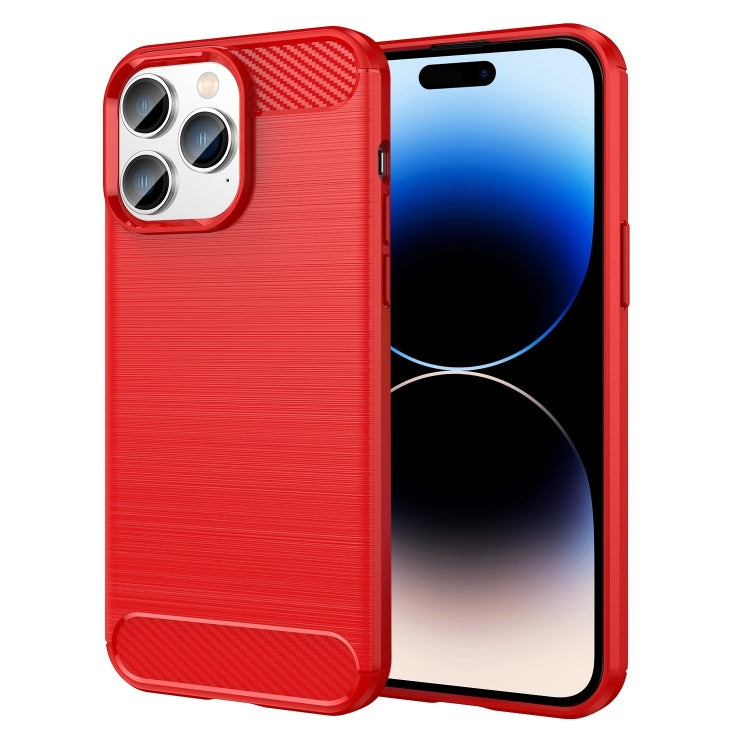 Brushed Texture Carbon Fiber TPU Phone Case
