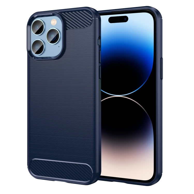 Brushed Texture Carbon Fiber TPU Phone Case