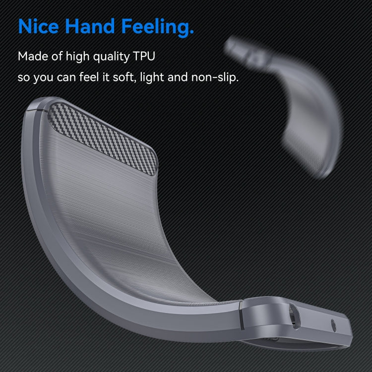 Brushed Texture Carbon Fiber TPU Phone Case