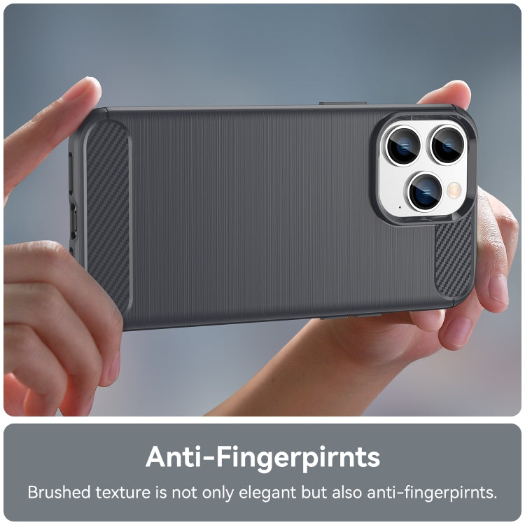 Brushed Texture Carbon Fiber TPU Phone Case