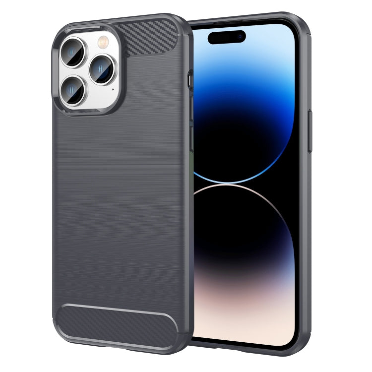 Brushed Texture Carbon Fiber TPU Phone Case
