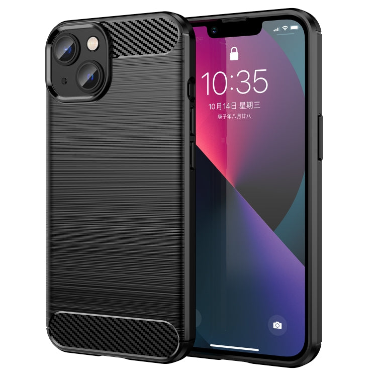 Brushed Texture Carbon Fiber TPU Phone Case