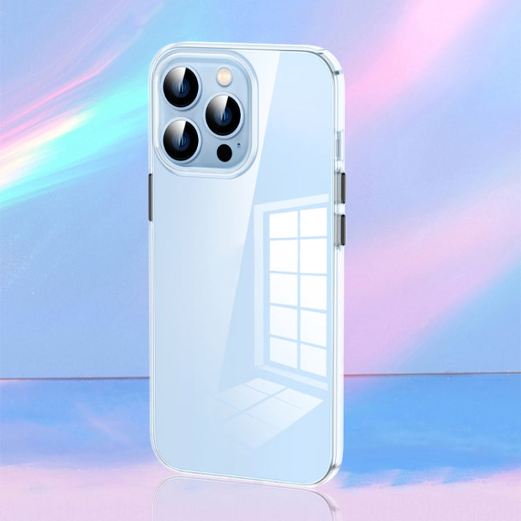 Transparent PC Metal Button Phone Case, For iPhone 14 Pro Max, For iPhone 14 Pro, For iPhone 14 Plus, For iPhone 14, For iPhone 13 Pro Max, For iPhone 13 Pro, For iPhone 13, For iPhone 12 Pro Max, For iPhone 12 Pro, For iPhone 12