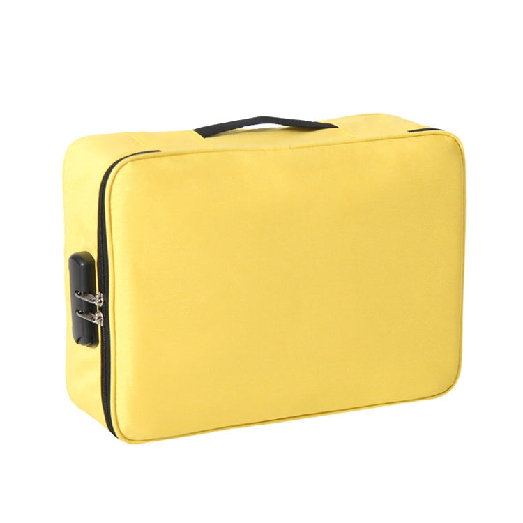 Large Capacity Multi-layers Foldable Fabric Document Storage Bag, Two Layers-Unlocked, Two Layers-Locked, Three Layers-Unlocked, Three Layers-Locked
