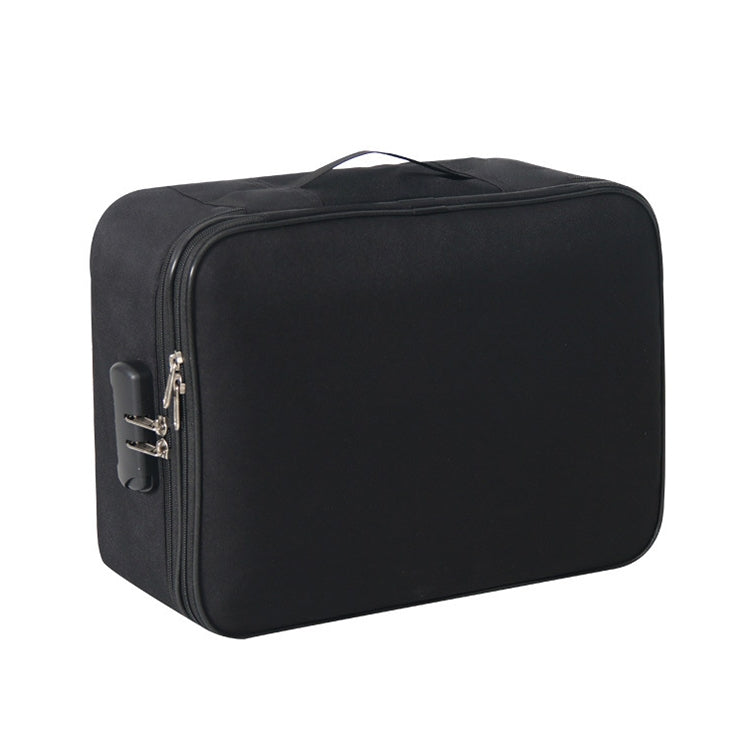 Large Capacity Multi-layers Foldable Fabric Document Storage Bag, Double Zipper-Locked