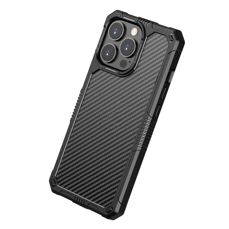 Carbon Fiber Shockproof Phone Case, For iPhone 14, For iPhone 14 Plus, For iPhone 14 Pro, For iPhone 14 Pro Max