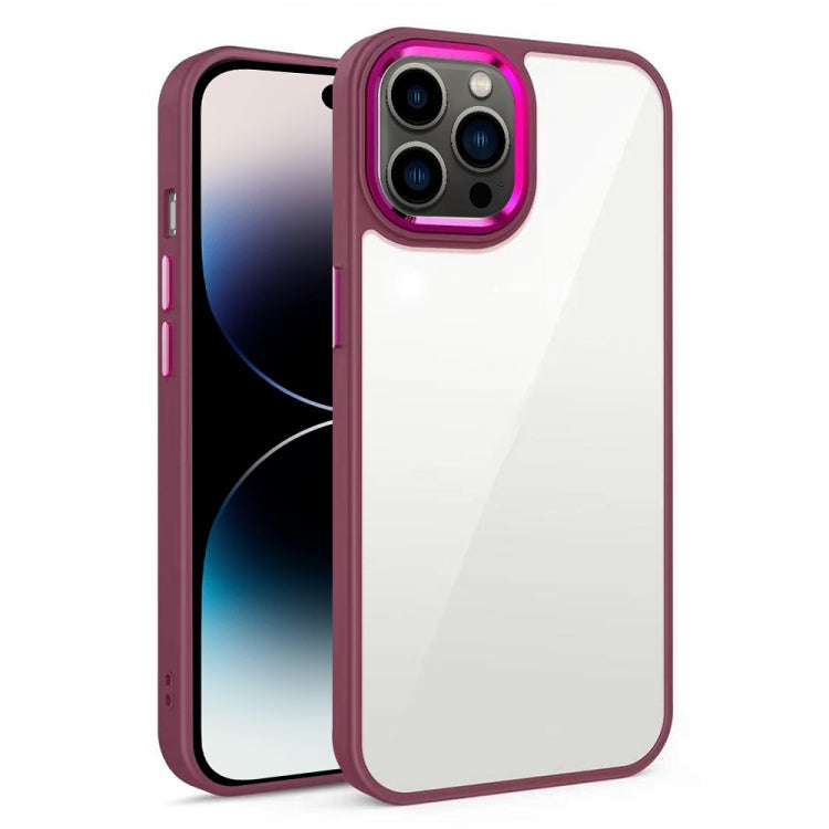 3 in 1 Electroplated Acrylic Phone Case, For iPhone 14, For iPhone 14 Plus, For iPhone 14 Pro