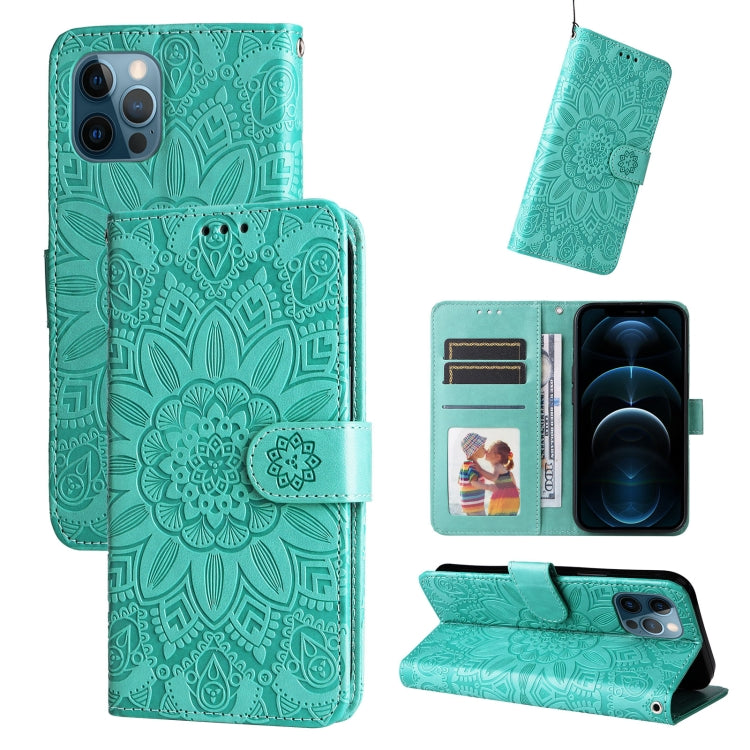 Embossed Sunflower Leather Phone Case, For iPhone 11 Pro, For iPhone 11 Pro Max, For iPhone X / XS, For iPhone XR