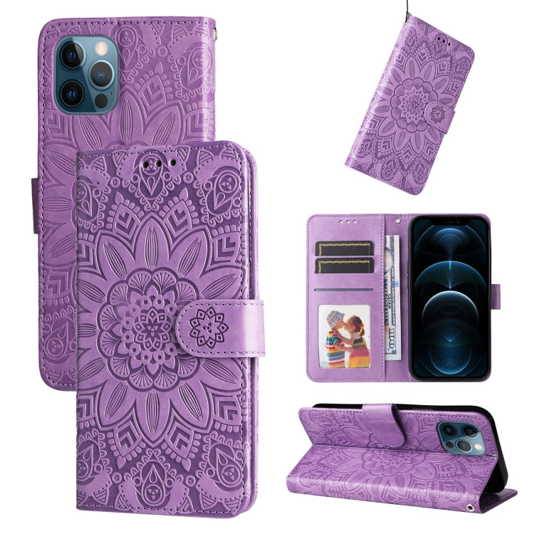 Embossed Sunflower Leather Phone Case, For iPhone 11 Pro, For iPhone 11 Pro Max, For iPhone X / XS, For iPhone XR