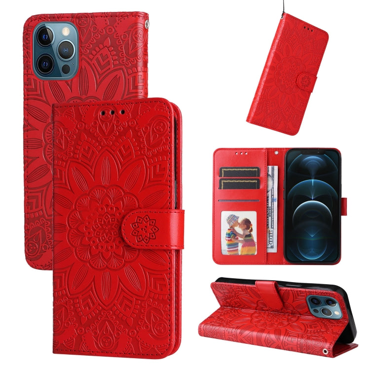 Embossed Sunflower Leather Phone Case, For iPhone 11 Pro, For iPhone 11 Pro Max, For iPhone X / XS, For iPhone XR