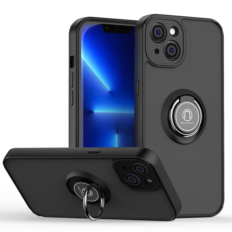 Q Shadow 1 Series TPU + PC Phone Case with Ring Holder, For iPhone 14