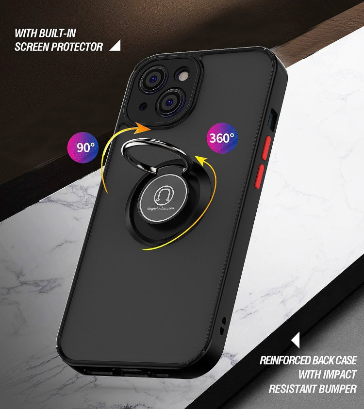 Q Shadow 1 Series TPU + PC Phone Case with Ring Holder, For iPhone 14