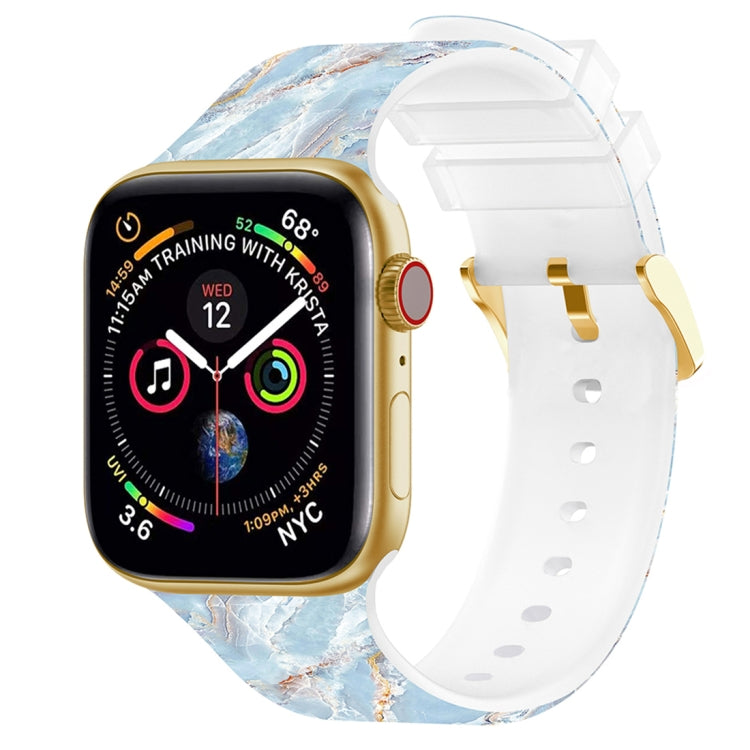 Square Buckle Color Printing Watch Band For Apple Watch Series, 7 41mm / 6&SE&5&4 40mm / 3&2&1 38mm