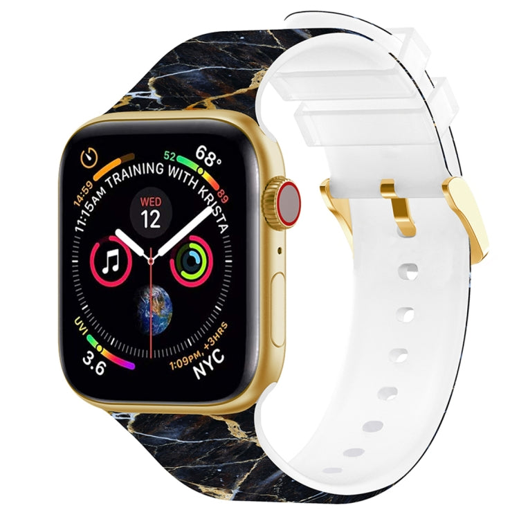 Square Buckle Color Printing Watch Band For Apple Watch Series, 7 41mm / 6&SE&5&4 40mm / 3&2&1 38mm