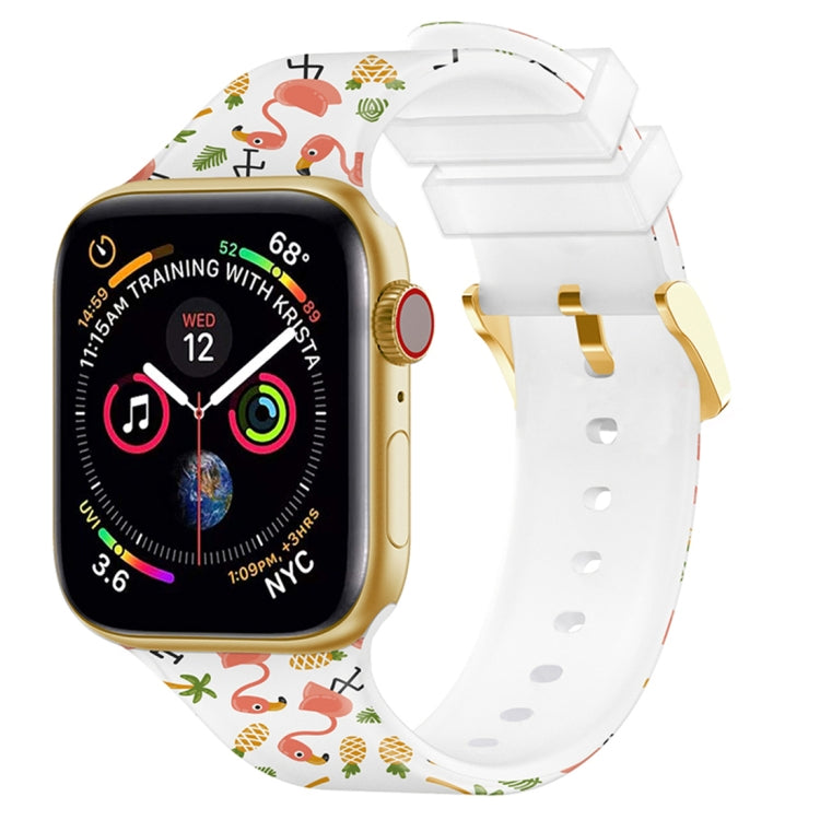 Square Buckle Color Printing Watch Band For Apple Watch Series, 7 41mm / 6&SE&5&4 40mm / 3&2&1 38mm