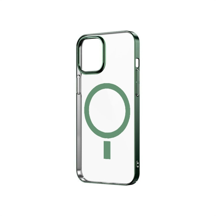 Magsafe Magnetic PC Electroplating Transparent Protective Phone Case, For iPhone 12 Pro