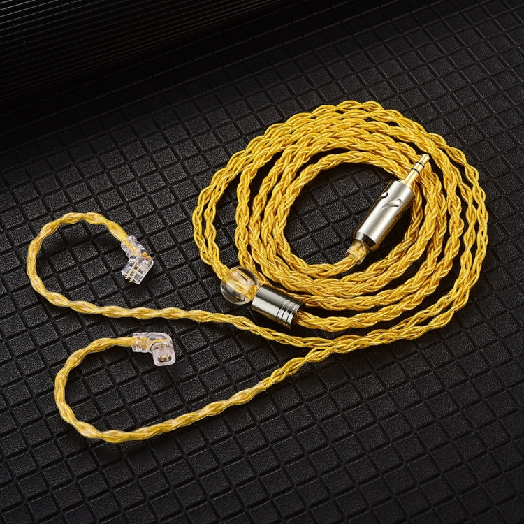 QKZ T1 8 Core TC Silver Plated 3.5mm 0.75mm 2PIN HIFI Earphone Update Cable