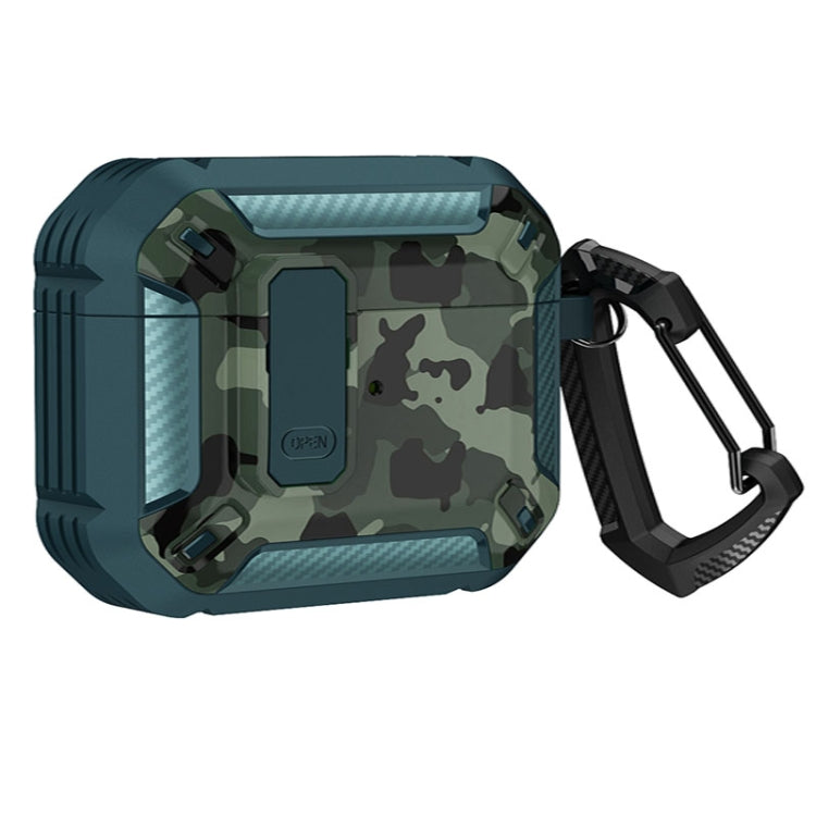 Two-Tone Printed Earphone Case with Switch Lock & Carabiner, For AirPods 1/2, For AirPods Pro