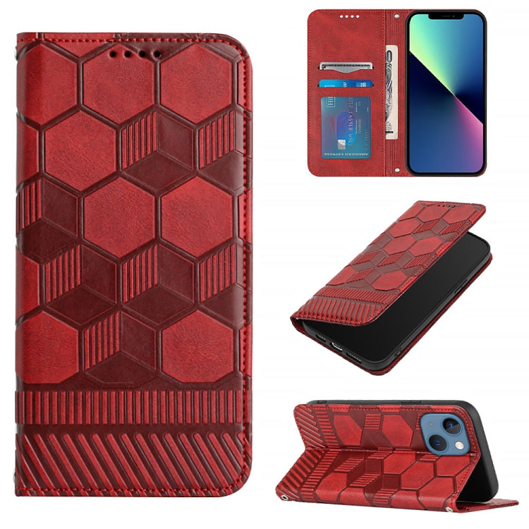 Football Texture Magnetic Leather Flip Phone Case, For iPhone 14, For iPhone 14 Plus, For iPhone 14 Pro, For iPhone 14 Pro Max