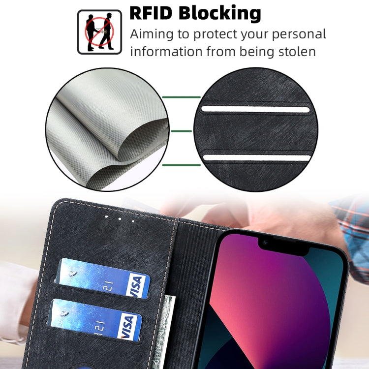Anti-theft Brush Magnetic Leather Phone Case, For iPhone 12, For iPhone 13, For iPhone 13 Pro, For iPhone 13 Pro Max