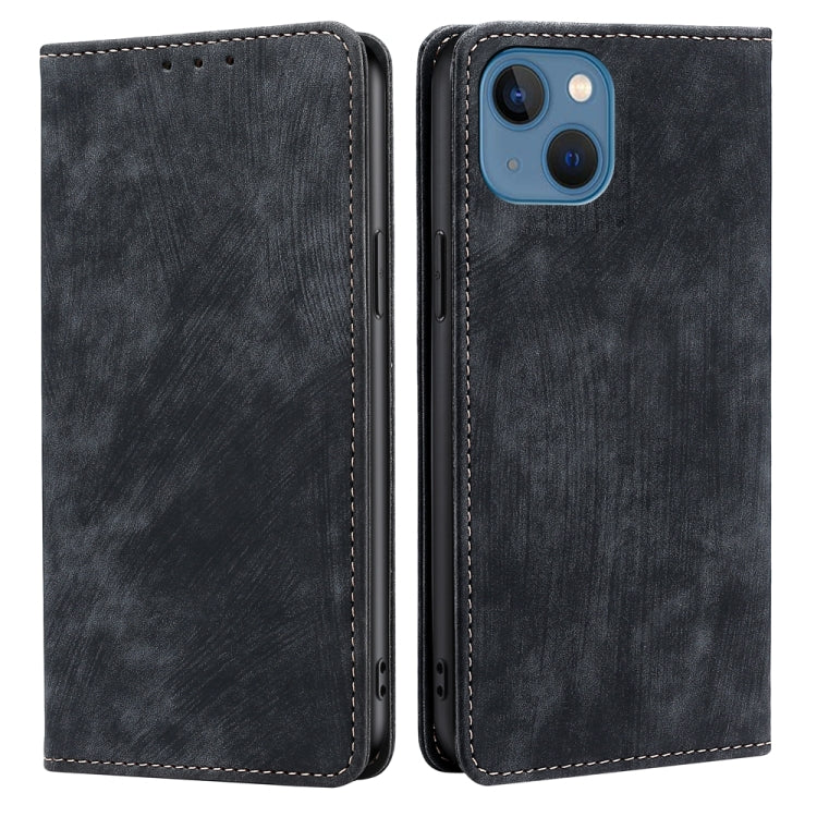 Anti-theft Brush Magnetic Leather Phone Case, For iPhone 12, For iPhone 13, For iPhone 13 Pro, For iPhone 13 Pro Max