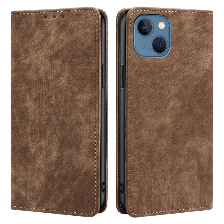 Anti-theft Brush Magnetic Leather Phone Case, For iPhone 12, For iPhone 13, For iPhone 13 Pro, For iPhone 13 Pro Max