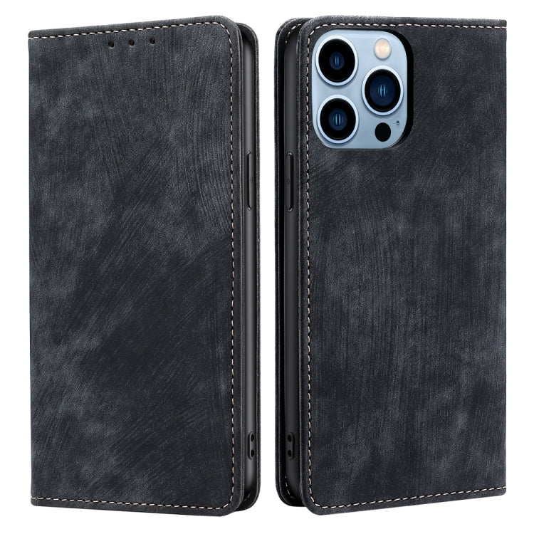 Anti-theft Brush Magnetic Leather Phone Case, For iPhone 12, For iPhone 13, For iPhone 13 Pro, For iPhone 13 Pro Max