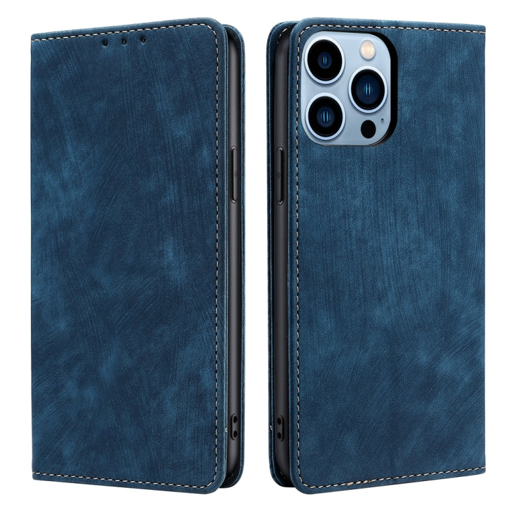 Anti-theft Brush Magnetic Leather Phone Case, For iPhone 12, For iPhone 13, For iPhone 13 Pro, For iPhone 13 Pro Max
