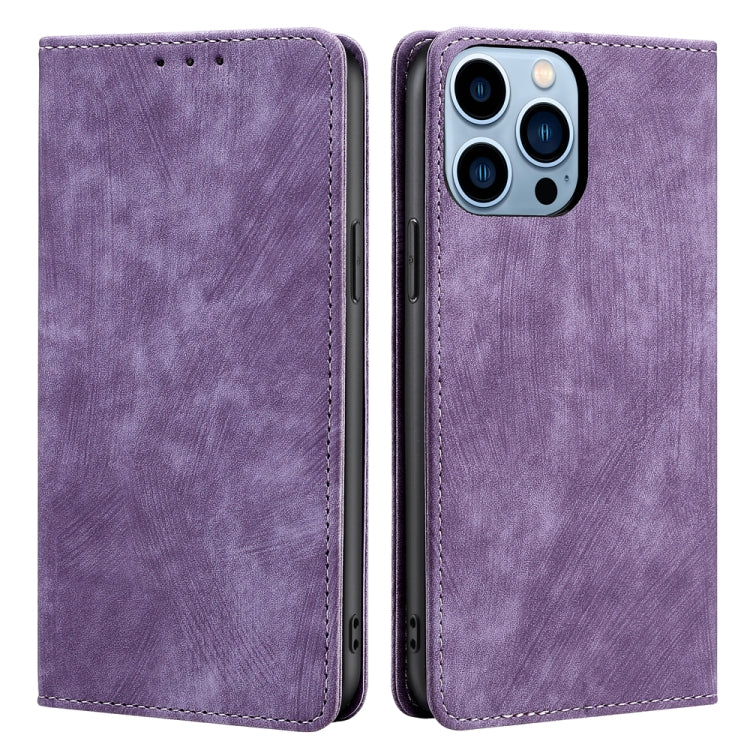 Anti-theft Brush Magnetic Leather Phone Case, For iPhone 12, For iPhone 13, For iPhone 13 Pro, For iPhone 13 Pro Max