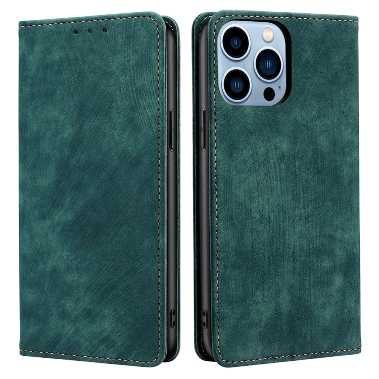 Anti-theft Brush Magnetic Leather Phone Case, For iPhone 12, For iPhone 13, For iPhone 13 Pro, For iPhone 13 Pro Max