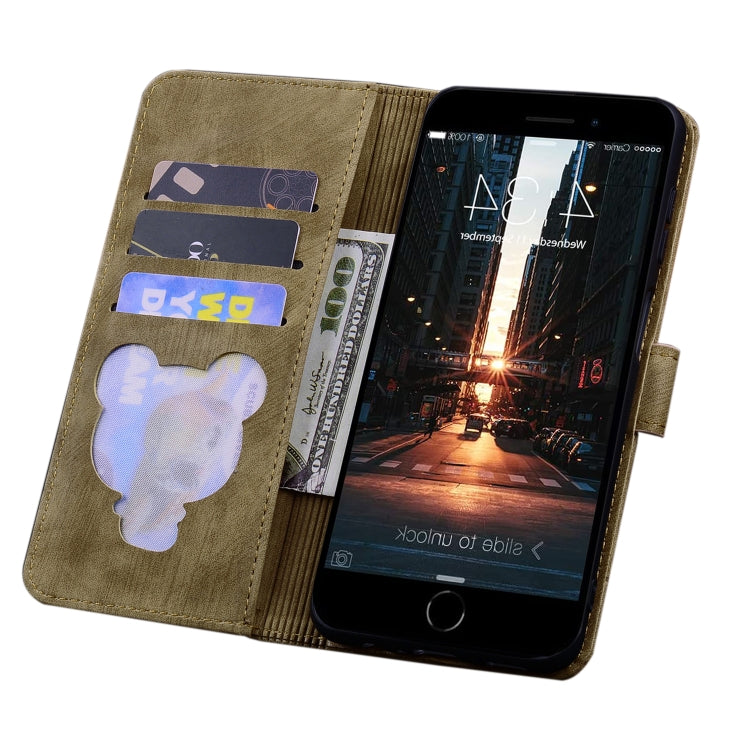 Cartoon Sakura Cat Embossed Leather Case, For iPhone 7 Plus / 8 Plus