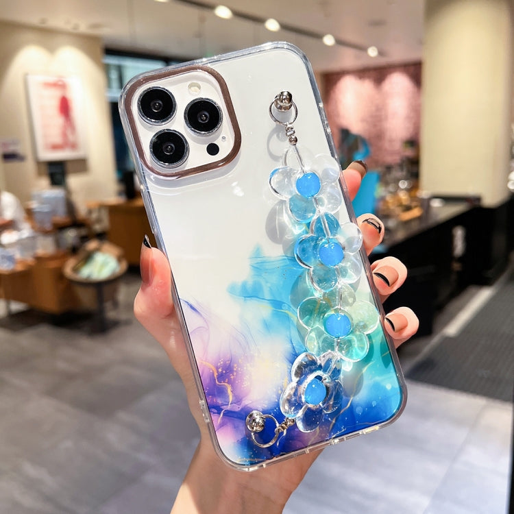 Gold Halo Marble Pattern Case with Flower Bracelet, For iPhone 13 Pro Max, For iPhone 12, For iPhone 12 Pro, For iPhone 12 Pro Max, For iPhone 11, For iPhone 11 Pro Max