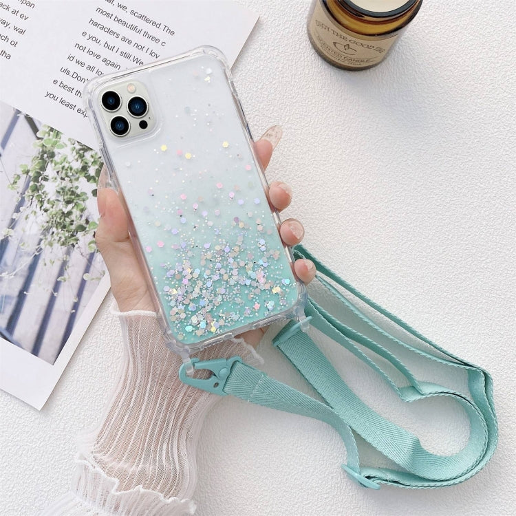 Lanyard Gradient Glitter Epoxy Case