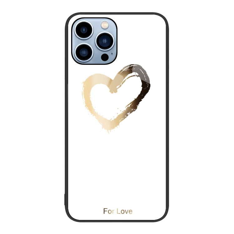 Colorful Painted Glass Phone Case, For iPhone 14 Pro Max
