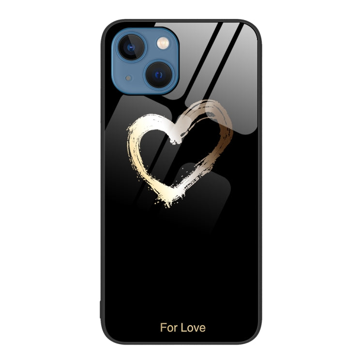 Colorful Painted Glass Phone Case, For iPhone 14