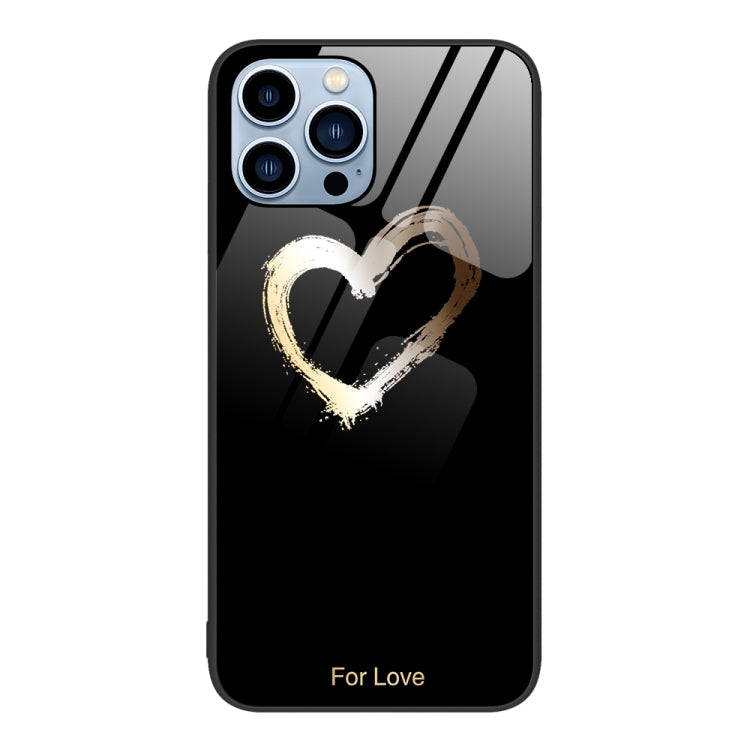 Colorful Painted Glass Phone Case, For iPhone 13 Pro