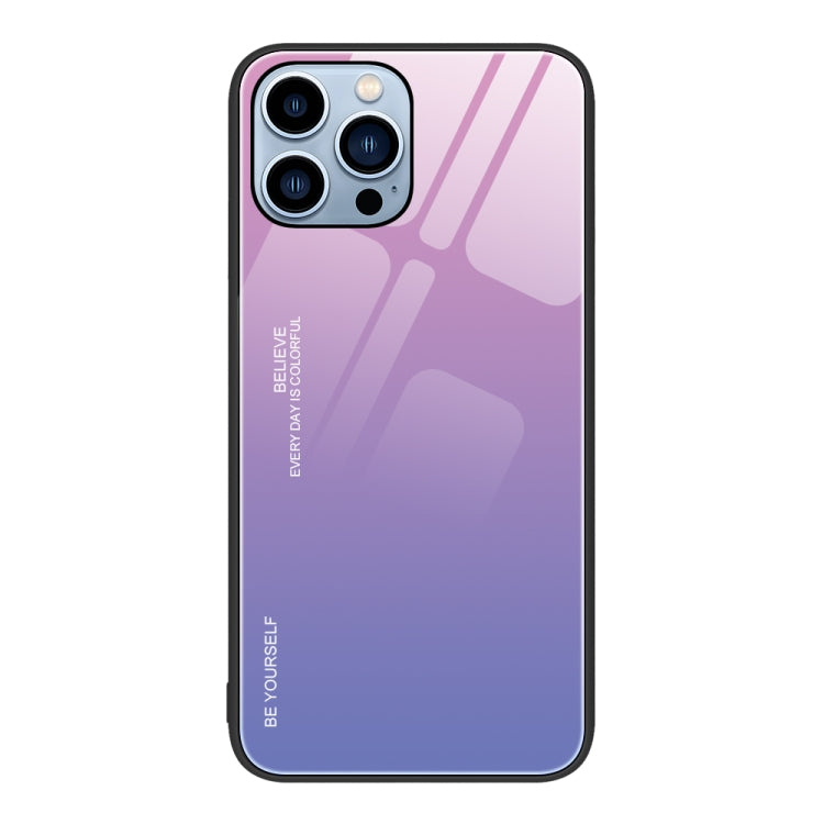 Gradient Color Glass Case, For iPhone 13 Pro, For iPhone 13, For iPhone 14 Plus