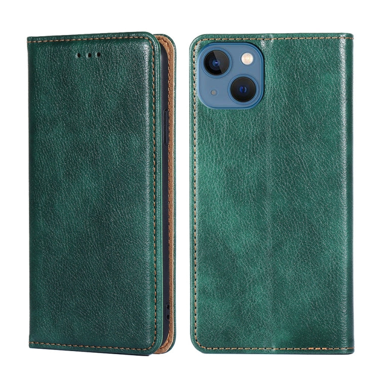 Gloss Oil Solid Color Magnetic Leather Phone Case, For iPhone 14, For iPhone 14 Plus, For iPhone 14 Pro, For iPhone 14 Pro Max
