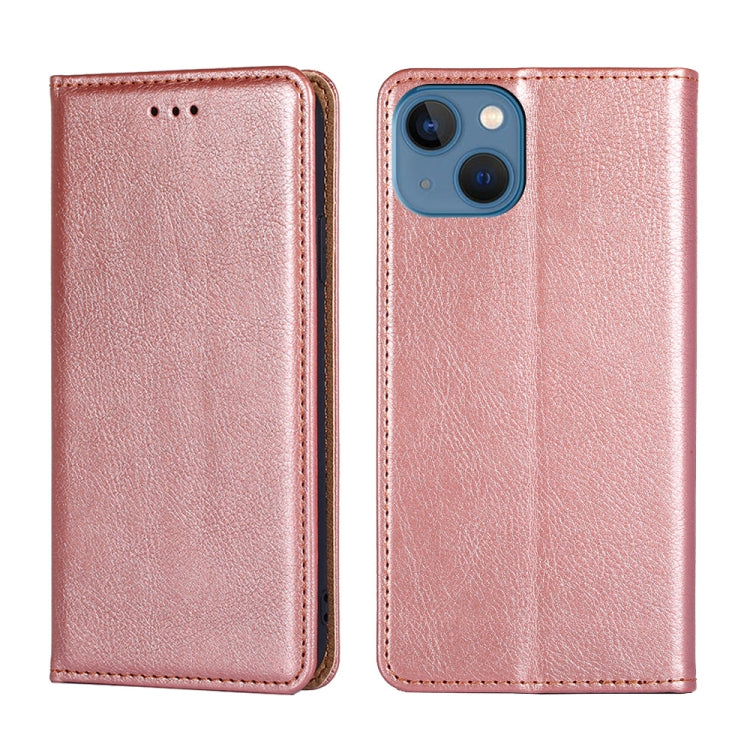 Gloss Oil Solid Color Magnetic Leather Phone Case, For iPhone 14, For iPhone 14 Plus, For iPhone 14 Pro, For iPhone 14 Pro Max