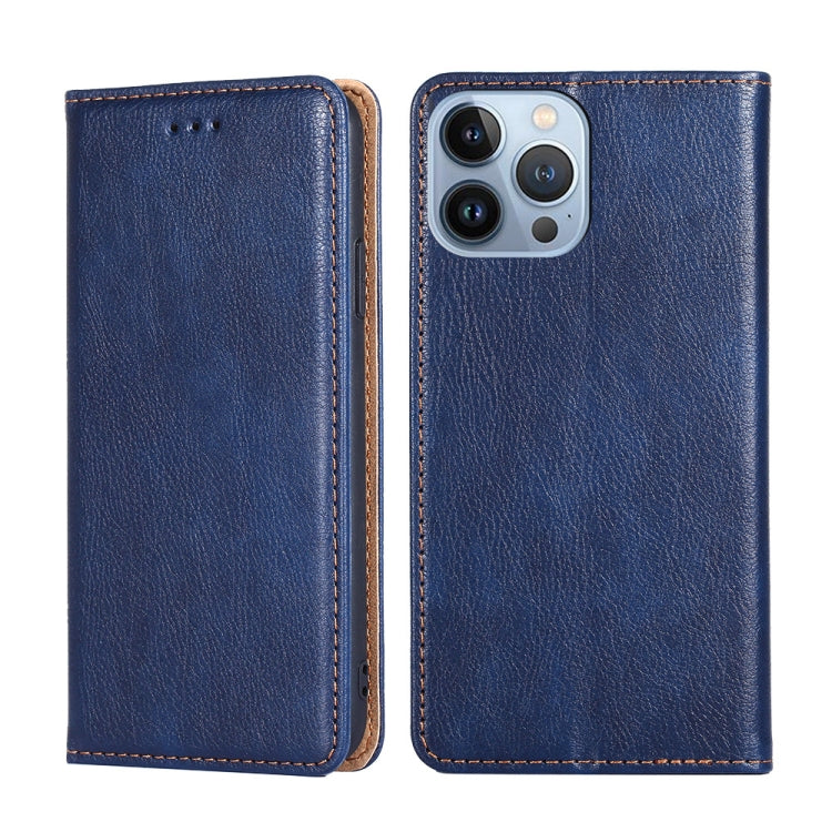 Gloss Oil Solid Color Magnetic Leather Phone Case, For iPhone 14, For iPhone 14 Plus, For iPhone 14 Pro, For iPhone 14 Pro Max