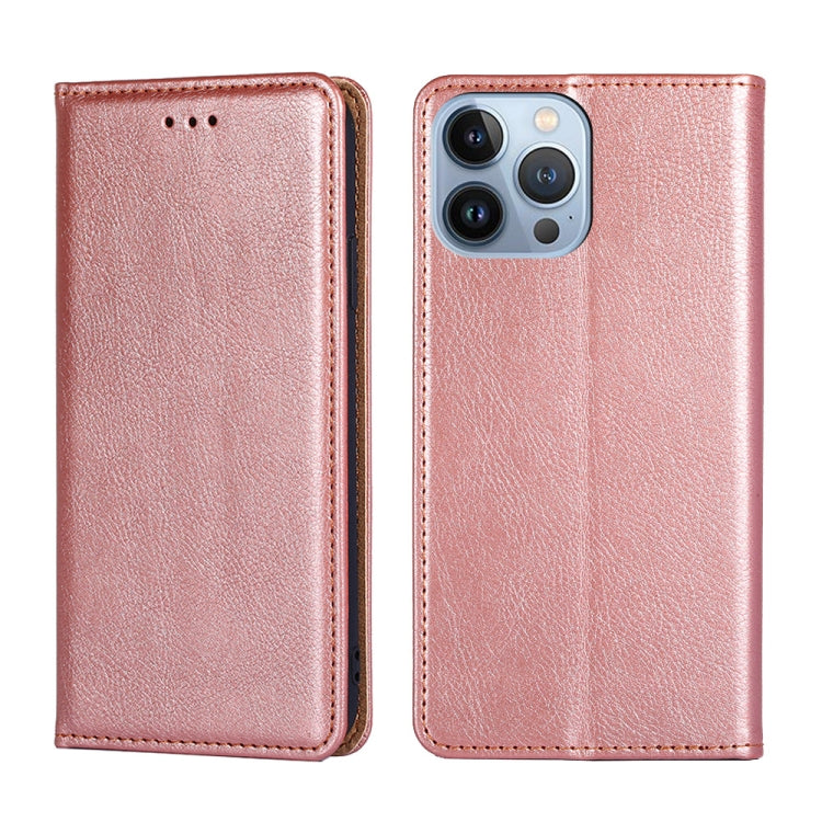 Gloss Oil Solid Color Magnetic Leather Phone Case, For iPhone 14, For iPhone 14 Plus, For iPhone 14 Pro, For iPhone 14 Pro Max