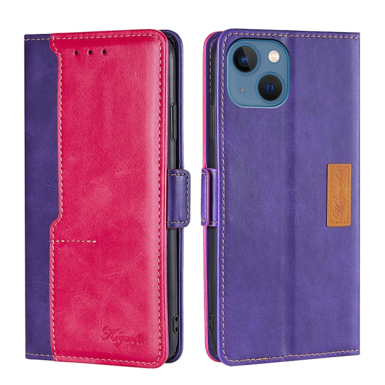 Contrast Color Side Buckle Leather Phone Case, For iPhone 14, For iPhone 14 Plus, For iPhone 14 Pro, For iPhone 14 Pro Max