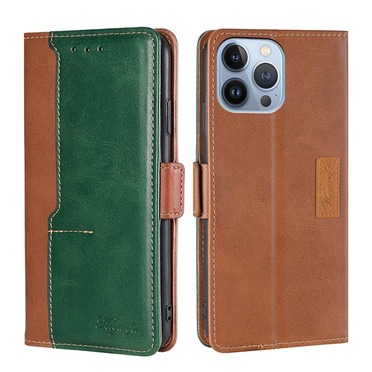 Contrast Color Side Buckle Leather Phone Case, For iPhone 14, For iPhone 14 Plus, For iPhone 14 Pro, For iPhone 14 Pro Max