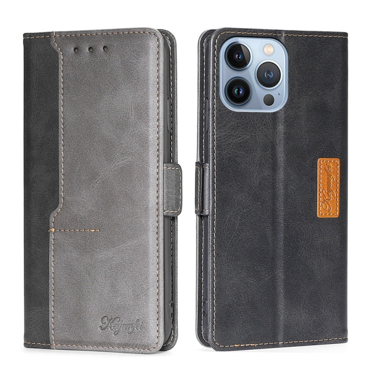 Contrast Color Side Buckle Leather Phone Case, For iPhone 14, For iPhone 14 Plus, For iPhone 14 Pro, For iPhone 14 Pro Max