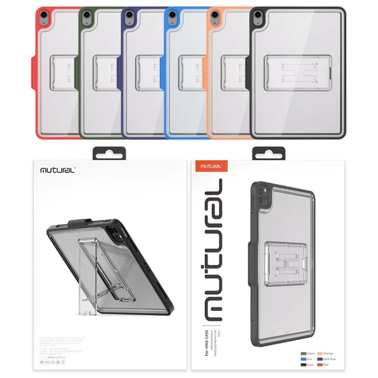 Mutural Transparent Holder Tablet Case, For iPad 10.2 2021 / 2020 / 2019 / 10.5, For iPad Air 2022/ 2020 10.9, For iPad Pro 11 / 2021 / 2020 / 2018