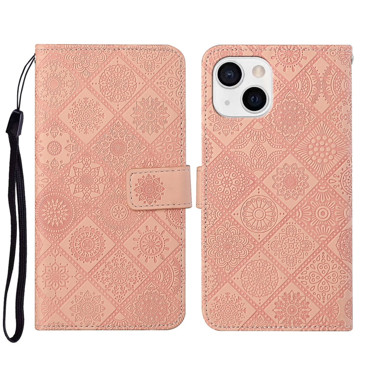 Ethnic Style Embossed Pattern Leather Phone Case, For iPhone 14, For iPhone 14 Plus, For iPhone 14 Pro