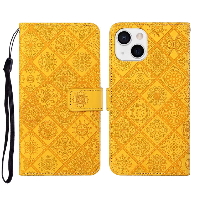 Ethnic Style Embossed Pattern Leather Phone Case, For iPhone 14, For iPhone 14 Plus, For iPhone 14 Pro