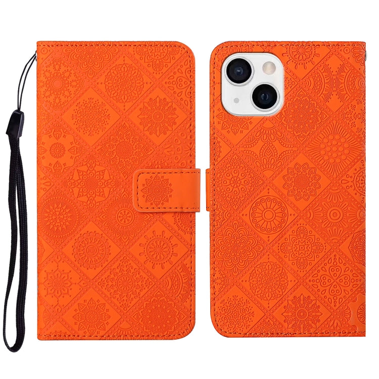 Ethnic Style Embossed Pattern Leather Phone Case, For iPhone 14, For iPhone 14 Plus, For iPhone 14 Pro