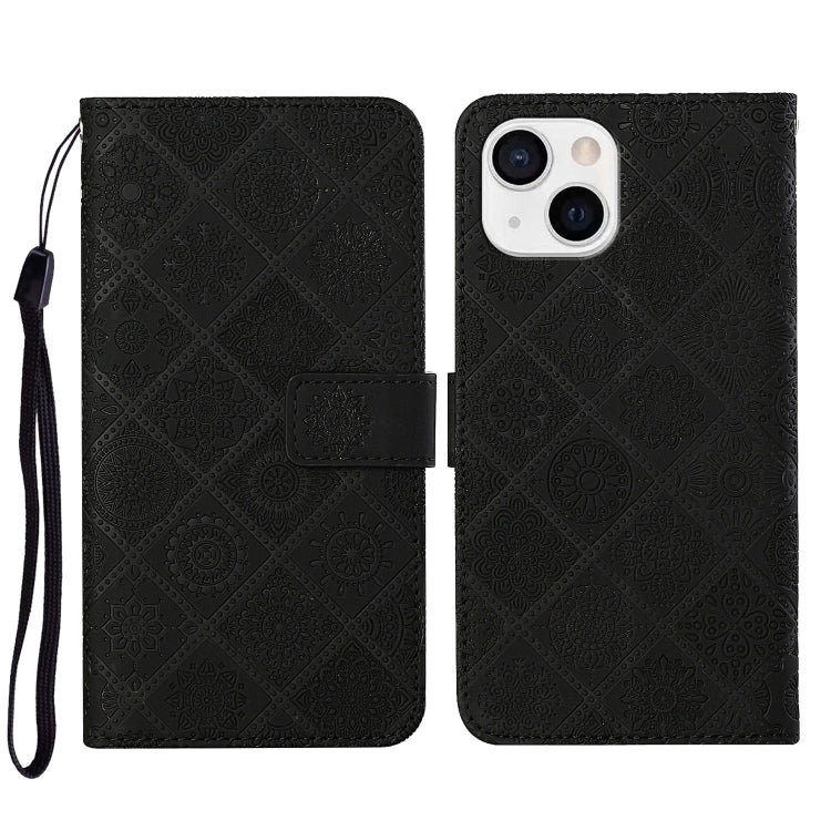 Ethnic Style Embossed Pattern Leather Phone Case, For iPhone 14, For iPhone 14 Plus, For iPhone 14 Pro